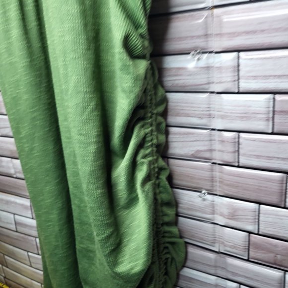 NWT Jessica Simpson |‎ Vineyard Green Syd Ruched Racerback Halter Dress - Large - Picture 4 of 16